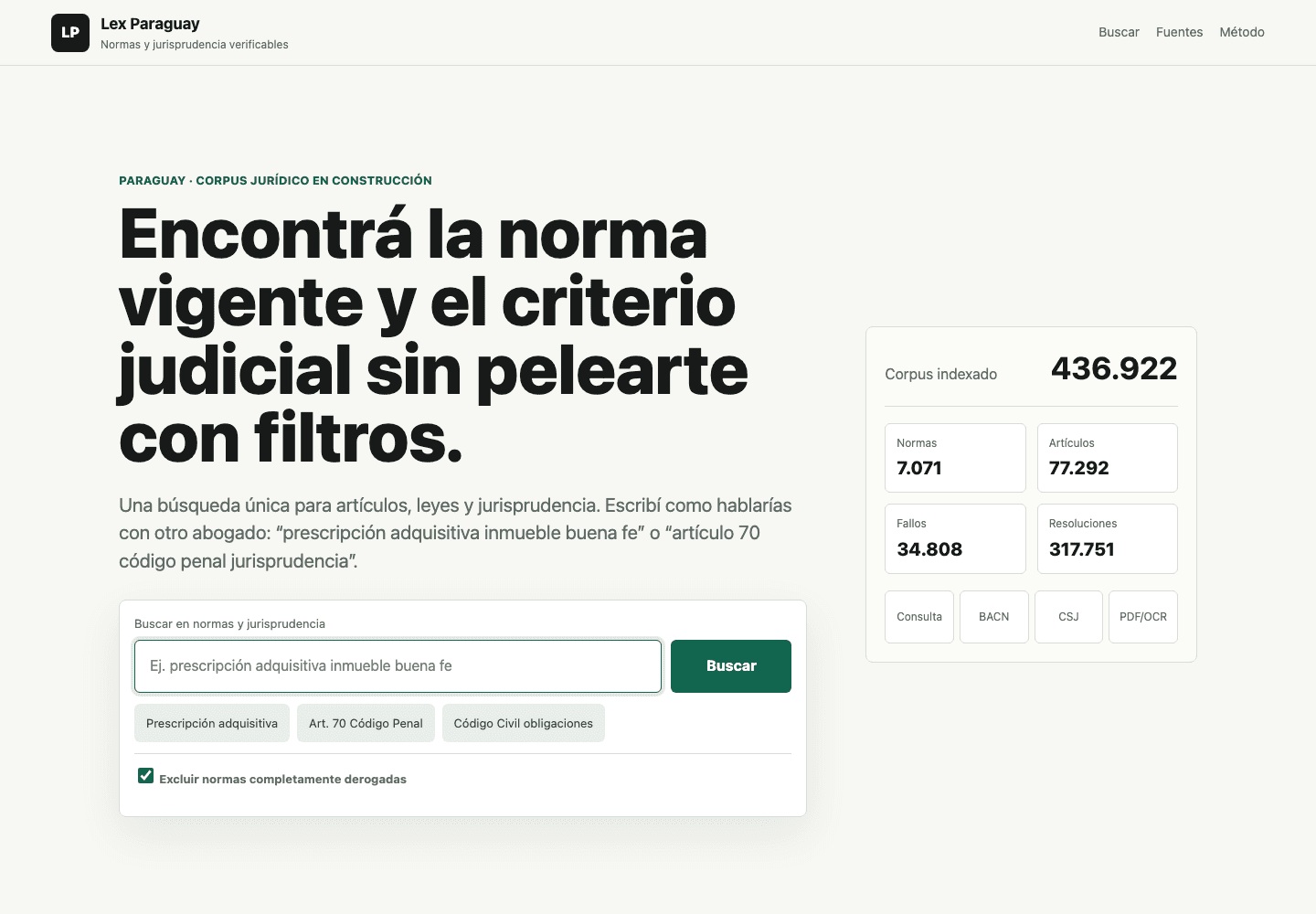 Lex Paraguay product screenshot