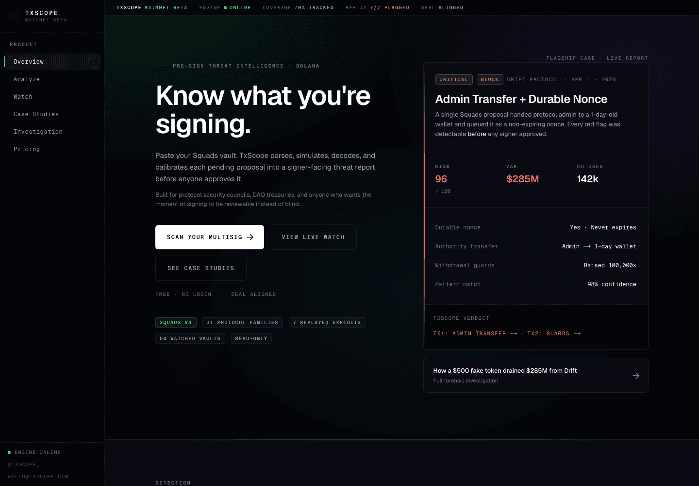 TXScope product screenshot