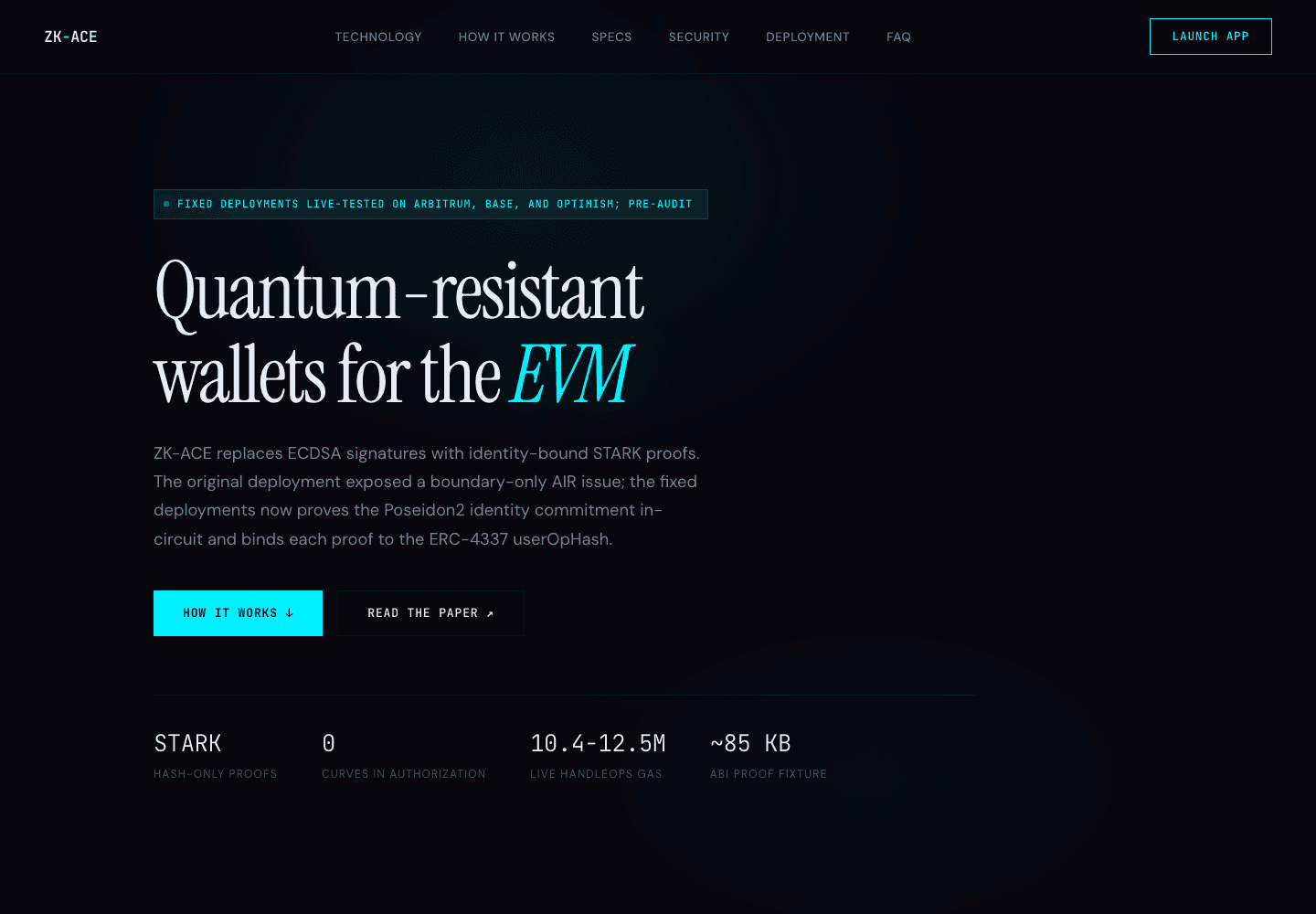 ZK-ACE product screenshot